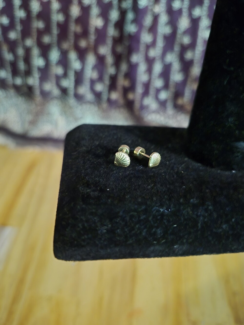Plunder Gold Shell Stud Earrings - Women Jewelry